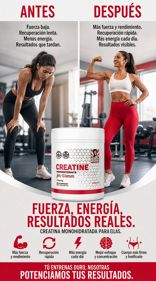 Creatine HerPower | Más fuerza, más definición, más energía.